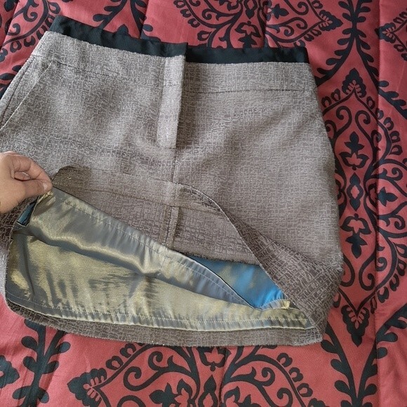 Ann Taylor Loft Brown Tones Skirt Front Zipper Size 8 - Picture 4 of 14